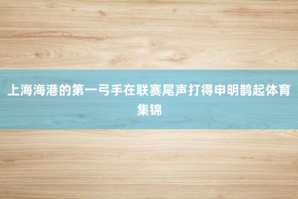 上海海港的第一弓手在联赛尾声打得申明鹊起体育集锦