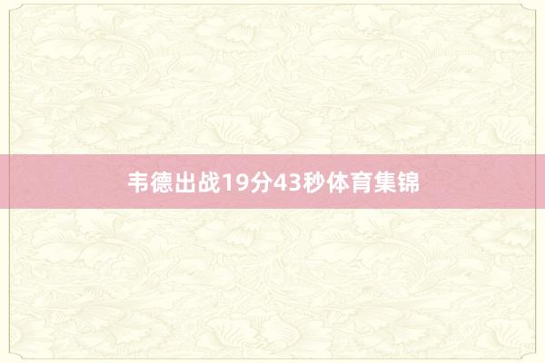 韦德出战19分43秒体育集锦