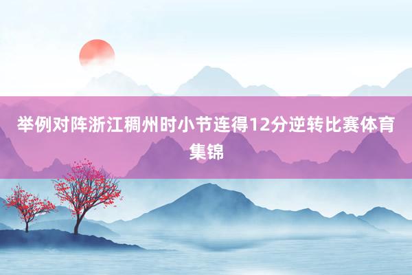 举例对阵浙江稠州时小节连得12分逆转比赛体育集锦
