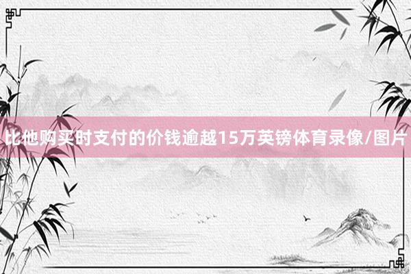 比他购买时支付的价钱逾越15万英镑体育录像/图片