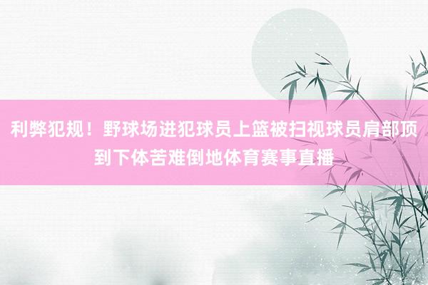利弊犯规！野球场进犯球员上篮被扫视球员肩部顶到下体苦难倒地体育赛事直播