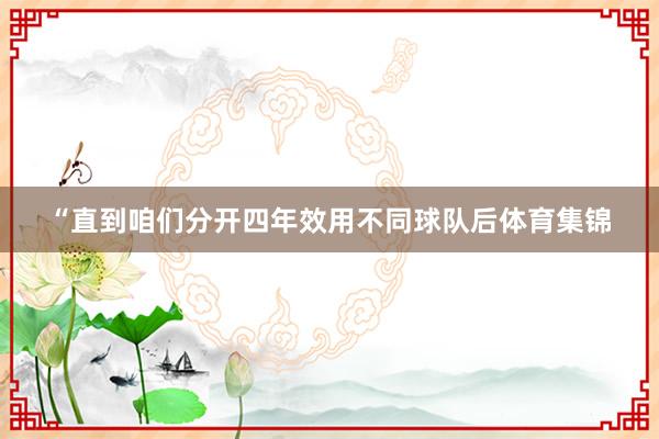 “直到咱们分开四年效用不同球队后体育集锦