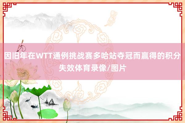 因旧年在WTT通例挑战赛多哈站夺冠而赢得的积分失效体育录像/图片