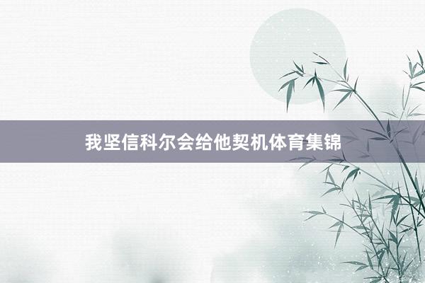 我坚信科尔会给他契机体育集锦