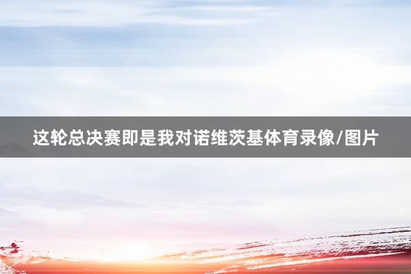 这轮总决赛即是我对诺维茨基体育录像/图片