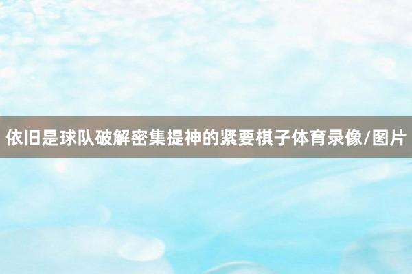 依旧是球队破解密集提神的紧要棋子体育录像/图片