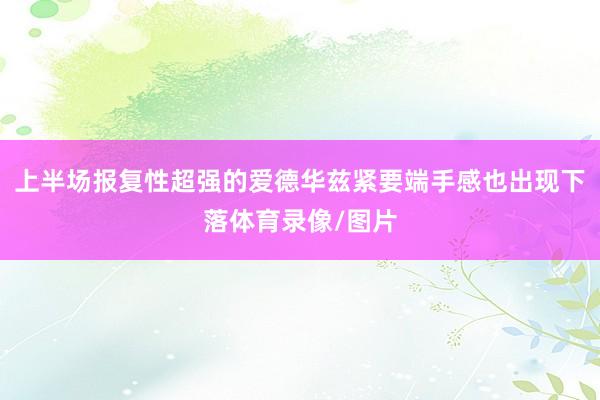 上半场报复性超强的爱德华兹紧要端手感也出现下落体育录像/图片