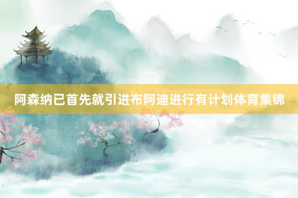 阿森纳已首先就引进布阿迪进行有计划体育集锦