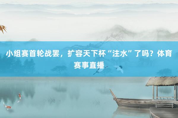 小组赛首轮战罢，扩容天下杯“注水”了吗？体育赛事直播