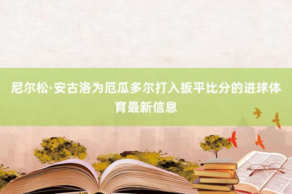 尼尔松·安古洛为厄瓜多尔打入扳平比分的进球体育最新信息